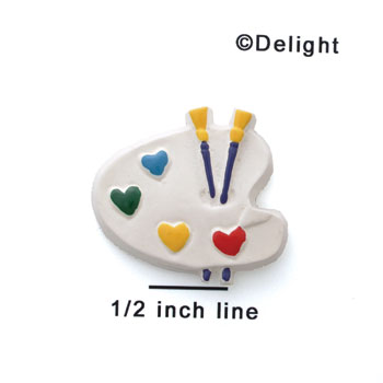 0034A - Paint Palette White - Resin Decoration (12 per package)