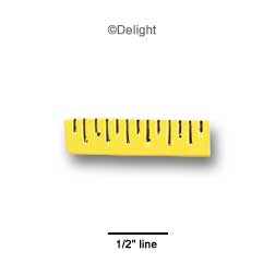 0039 - Ruler - Yellow Mini - Resin Decoration (12 per package)