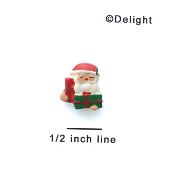 0069B ctlf - Santa Present Mini - Resin Decoration (12 per package)