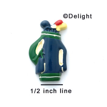 0095 - Golf Bag - Blue Medium - Resin Decoration (12 per package)