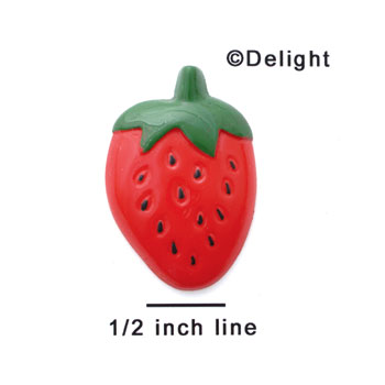 0125A tlf - Strawberry Red Medium - Resin Decoration (12 per package)