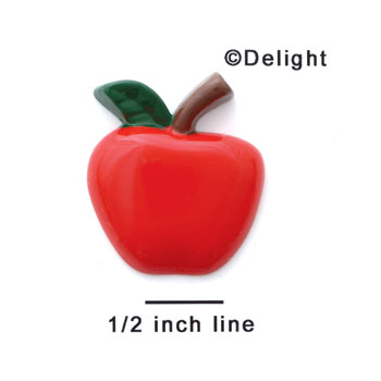 0127B ctlf - Apple Fat Right Stem Large - Resin Decoration (12 per package)