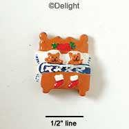 0461 - Small Bears in Bed - Resin Decoration (12 per package)