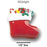 0464 - Stocking - Red Large - Resin Decoration (12 per package)