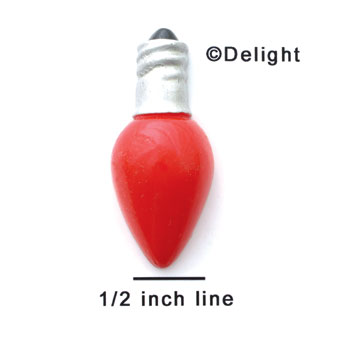 0471 - Light - Silver Red Medium - Resin Decoration (12 per package)