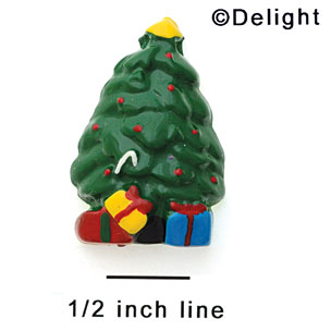 0474 - Christmas Tree - Green Medium - Resin Decoration (12 per package)