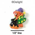 0530* - Witch Bear Kettle Mini (Left & Right) - Resin Decoration (12 per package)