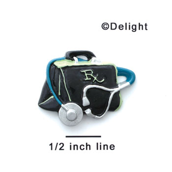 0537 - Medical Bag - Black - Resin Decoration (12 per package)