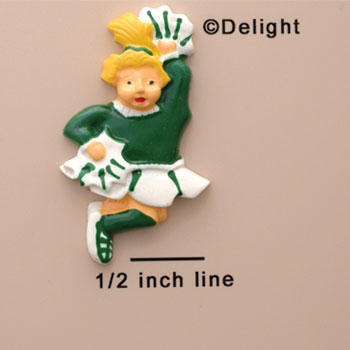 0551* - Cheerleader Green Blonde (Left & Right) - Resin Decoration (12 per package)