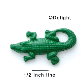 0834 - Alligator - Green Medium - Resin Decoration (12 per package)