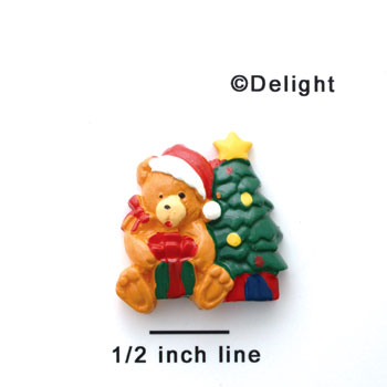 0849 tlf - Bear With Present Large - Resin Decoration (12 per package)