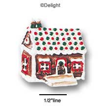 0853 - Gingerbread - House Large - Resin Decoration (12 per package)
