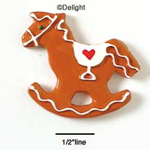 0856 - Gingerbread - Horse Large - Resin Decoration (12 per package)