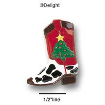 0860 - Boot - Cowhide Tree - Resin Decoration (12 per package)