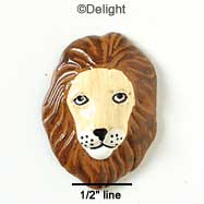 1080 tlf - Lion Face Brown Medium - Resin Decoration (12 per package)