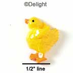 1086 - Chicken Yellow Small Left - Resin Decoration (12 per package)