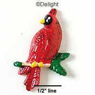 1121 tlf - Bird Cardinal Tree Medium - Resin Decoration (12 per package)