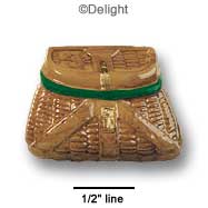 1125 - Fishing Basket Brown Medium - Resin Decoration (12 per package)