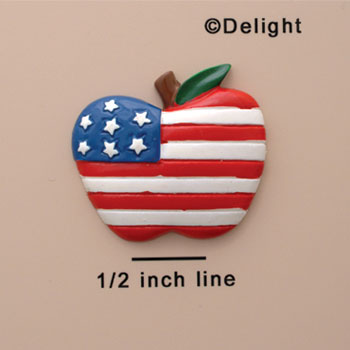 1149 - Apple USA Medium - Resin Decoration (12 per package)