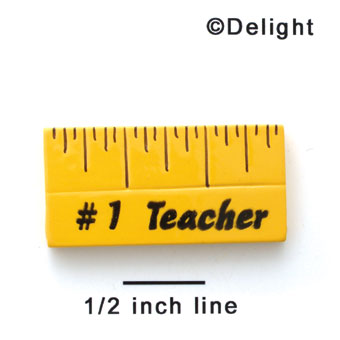 1192 tlf - Ruler Yellow #1 Teacher Short (1 dozen in a package)