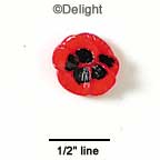 1198 - Flower Pansy 4 Assorted Mini - Resin Decoration (12 per package)