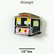 1212* - Trolley Car Medium (Left & Right) - Resin Decoration (12 per package)