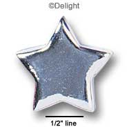 1224 - Star Silver Plated Medium - Resin Decoration (12 per package)
