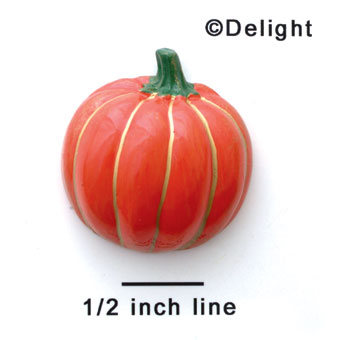 1728 - Pumpkin Gold Highlights Medium - Resin Decoration (12 per package)