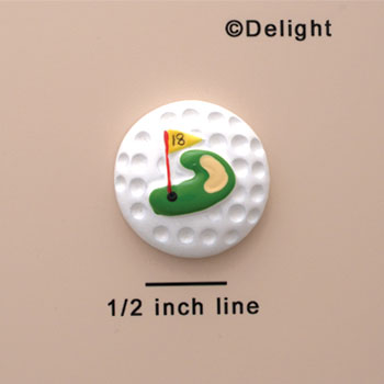 1731 tlf - Golf Ball 18Th Hole - Resin Decoration (12 per package)