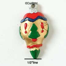1898 - Christmas Ornament Tree Long G - Resin Decoration (12 per package)