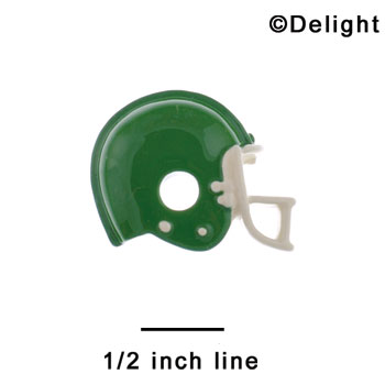 1947* - Football Helmet Green (Left & Right) - Resin Decoration (12 per package)