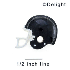 1948* - Football Helmet Black (Left & Right) - Resin Decoration (12 per package)
