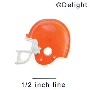 1949* ctlf - Football Helmet Orange (Left & Right) - Resin Decoration (12 per package)