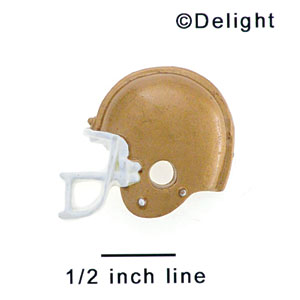 1956* - Football Helmet Gold (Left & Right) - Resin Decoration (12 per package)