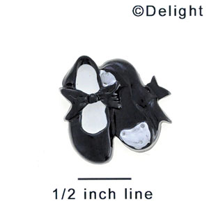 2061 - Tap Shoes Black Medium - Resin Decoration (12 per package)