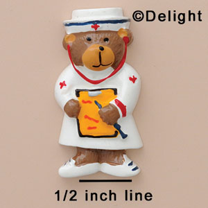 2104 tlf - Nurse Bear Body Medium - Resin Decoration (12 per package)