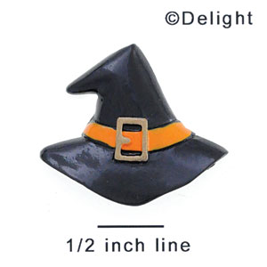 2112* - Witch Hat Buckle (Left & Right) - Resin Decoration (12 per package)