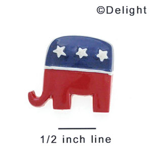 2125* ctlf - Republican Elephant Large (Left & Right) - Resin Decoration (12 per package)