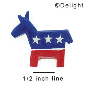 2126* - Democrat Donkey Large (Left & Right) - Resin Decoration (12 per package)