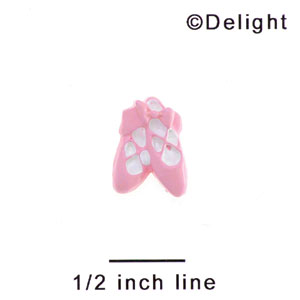 2217 - Ballet Shoes Pink Bow Mini - Resin Decoration (12 per package)