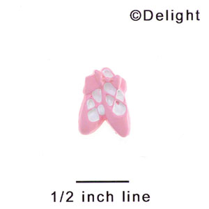 2217 - Ballet Shoes Pink Bow Mini - Resin Decoration (12 per package)