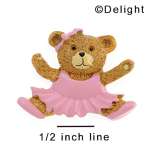 2223 - Ballet Bear Pink Medium - Resin Decoration (12 per package)