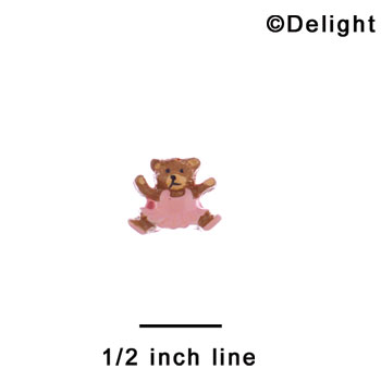 2224 - Ballet Bear Pink Mini - Resin Decoration (12 per package)