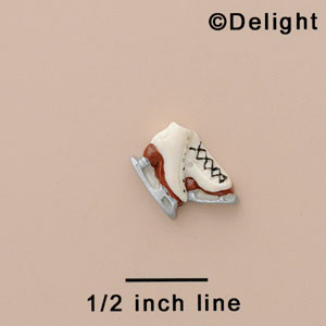 2228 - Ice Skate Pair White Mini - Resin Decoration (12 per package)