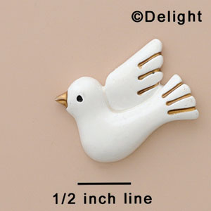 2273* - Dove White Medium (Left & Right) - Resin Decoration (12 per package)