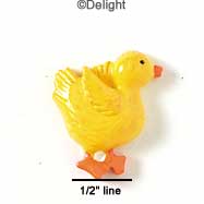 2274 - Chicken Yellow Tall Medium - Resin Decoration (12 per package)
