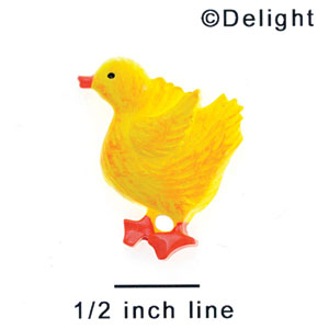 2280 tlf - Chicken Yellow Right Medium - Resin Decoration (12 per package)