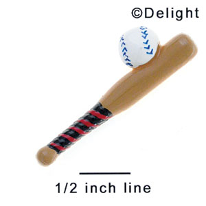 2327 - Baseball Bat Baseball Medium - Resin Decoration (12 per package)
