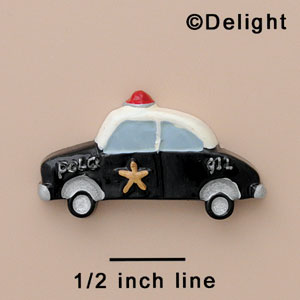 2345* tlf - Police Car Star 911 Medium - Resin Decoration (12 per package)