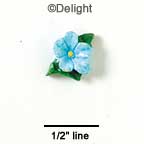 2355 - Flower Morning Glory Blue Mini - Resin Decoration (12 per package)